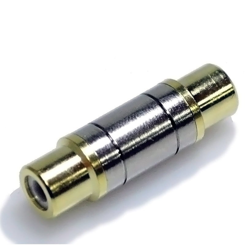HTTX Premium Female to Female RCA Connector A/V Joiner Video and Audio Coupler Metal Adapter Component Gold Plated (2-Pack) - Image 2